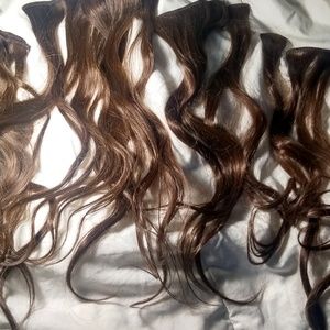 Chocolate brown brazilan Human hair long extension